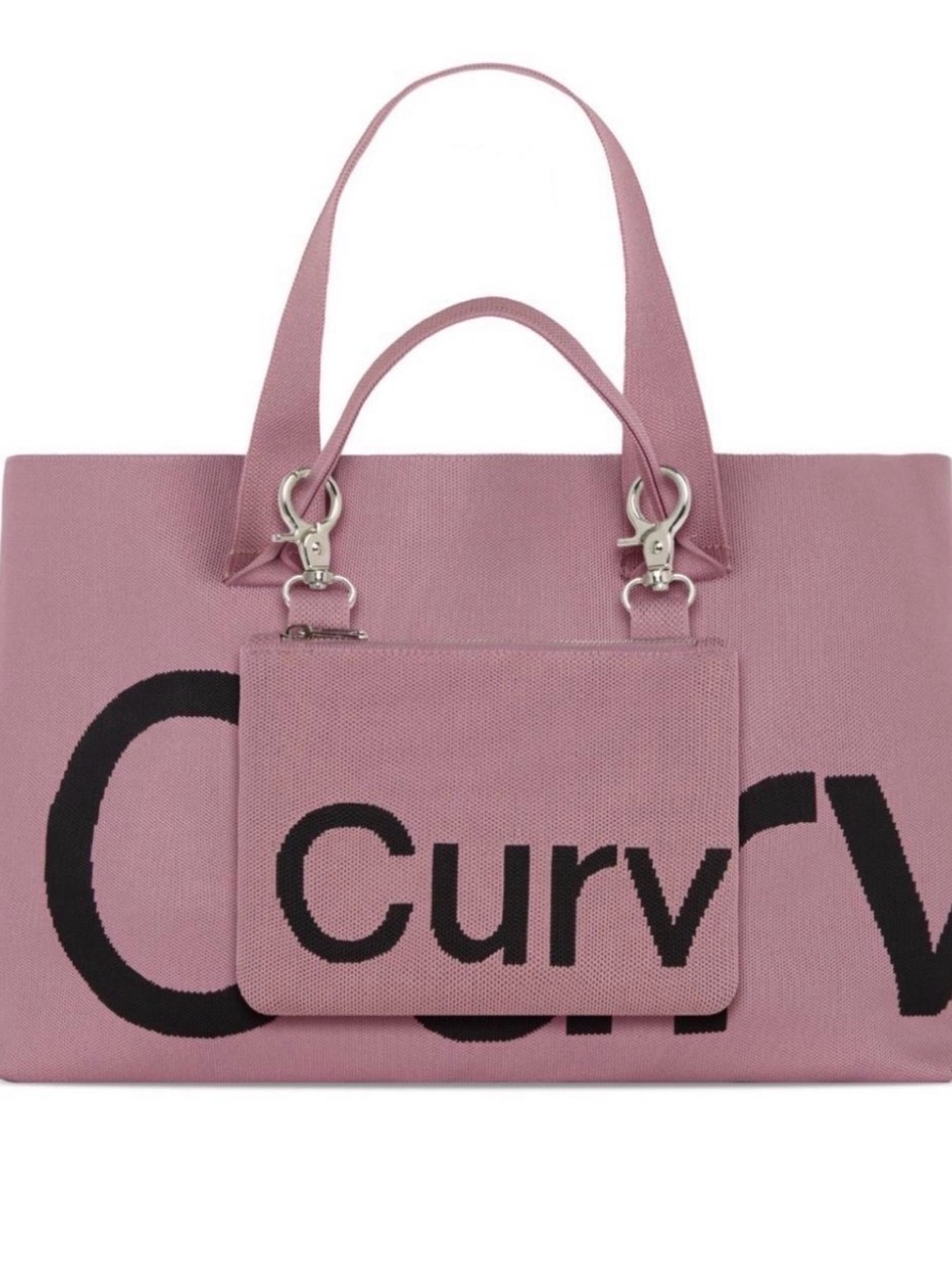 The Curves Double Tote by Sean Brown - Dusty Rose - 2 Piece bag set - NEW